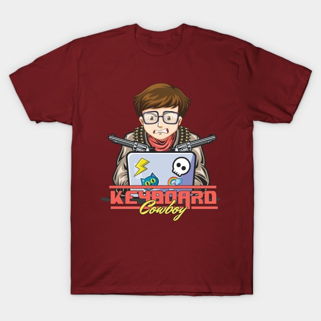 Keyboard Cowboy T-Shirt by Wooly Bear Designs